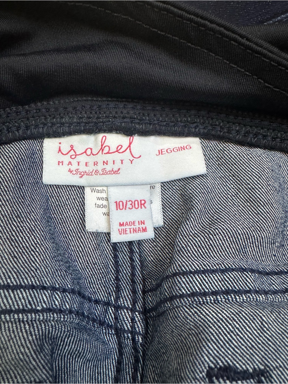 Isabel maternity by Ingrid Jeggings Size 10/30R Dark Wash Stretch Denim Like New - Picture 6 of 9